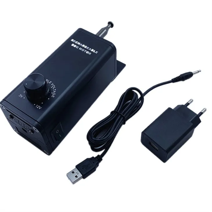 Silnik do rożna z akumulatorem i zmienną prędkością